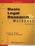Basic Legal Research Workbook, Third Edition